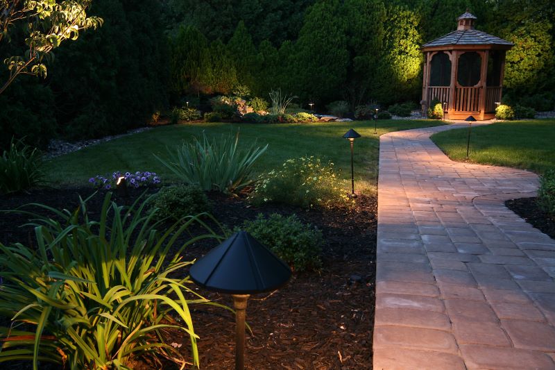 Greenhaven Landscapes specializes in outdoor lighting and pathways