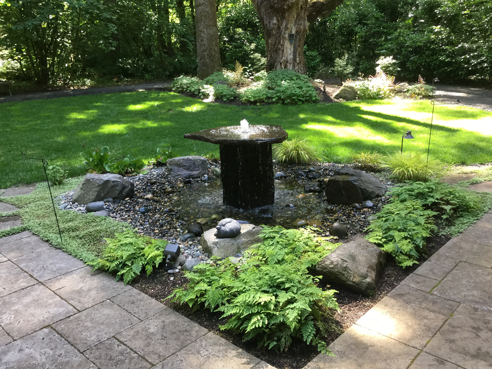 water feature by Greenhaven Landscapes