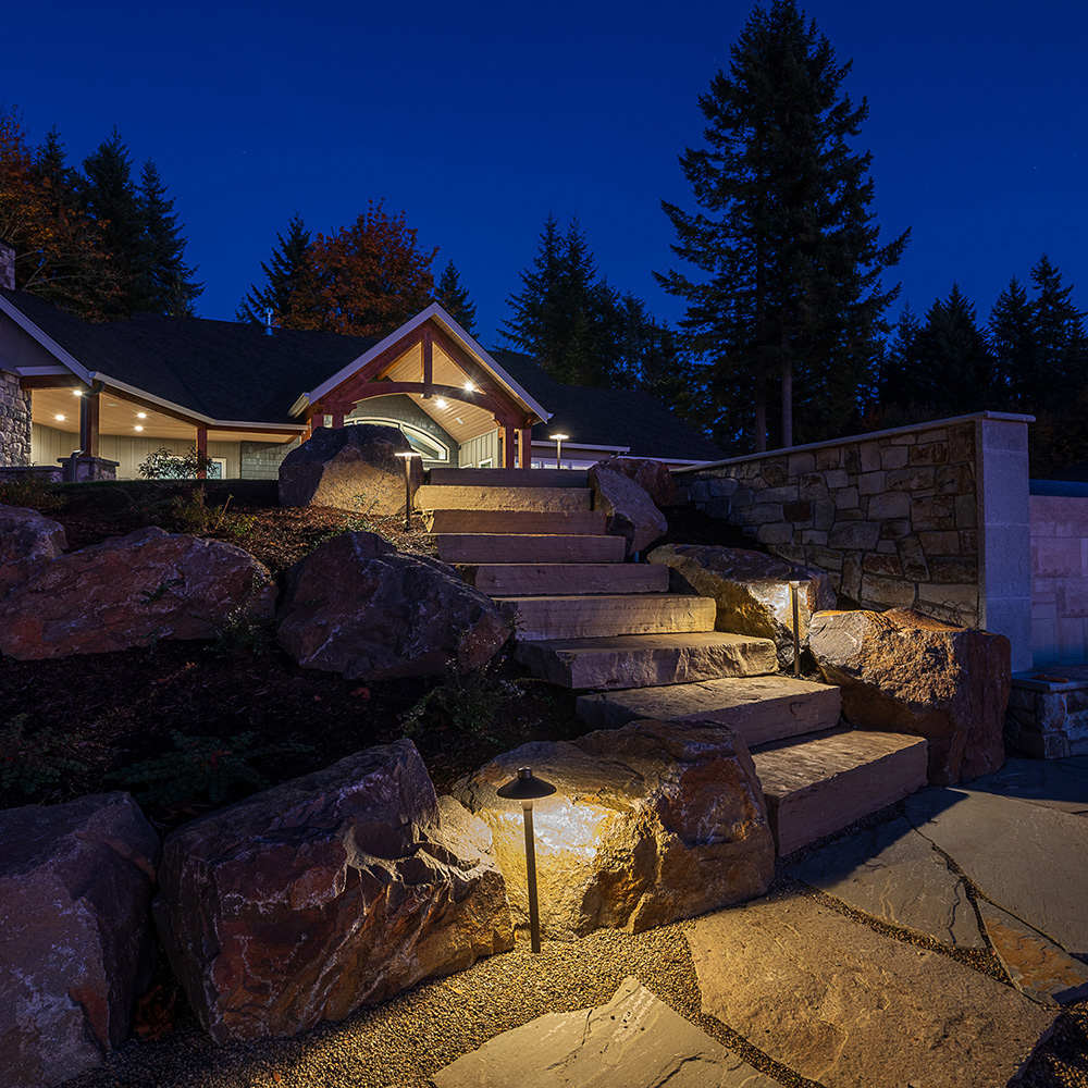 outdoor lighting by Greenhaven Landscapes