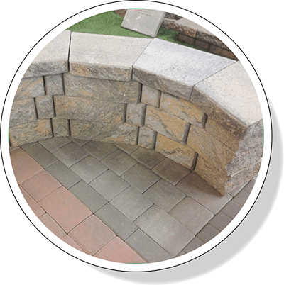 example of paver materials from Greenhaven Landscapes