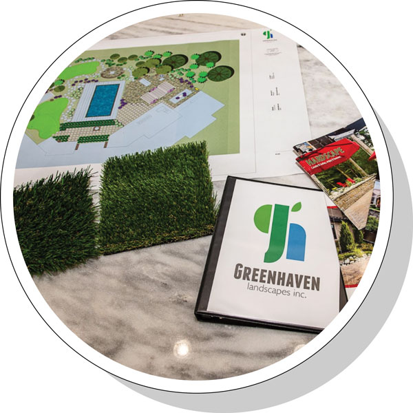 Greenhaven Landscapes planning materials and samples