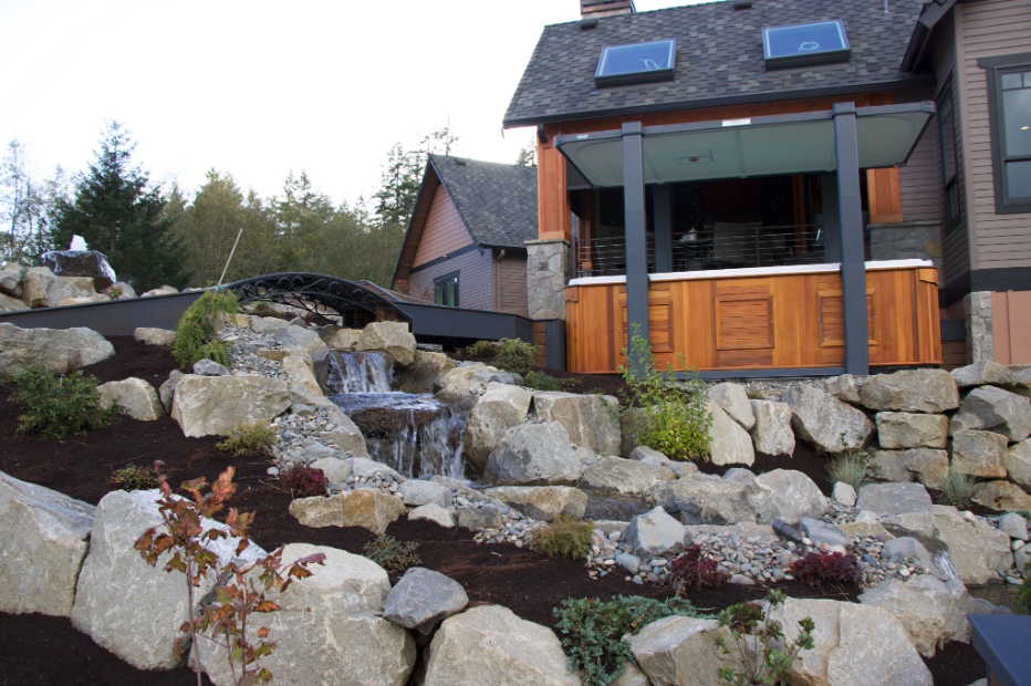 retaining walls project by Greenhaven Landscapes